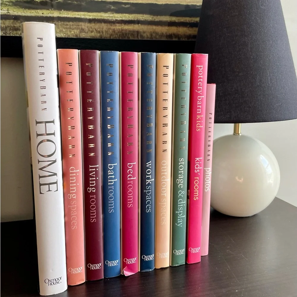 Pottery Barn Outdoor Spaces Hardcover — Blue, White, Yellow